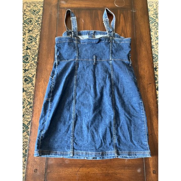 Divided Medium Wash Denim Sleeveless Button Front Mini Dress Women's Size Large - Picture 6 of 9